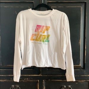 Rip curl cropped long sleeve tee